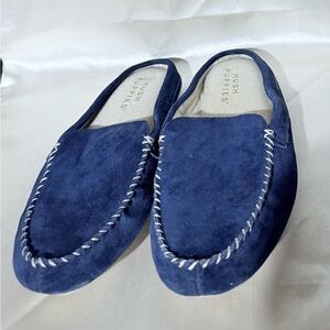 Hush Puppies Men's Navy Suede Slip-Ons